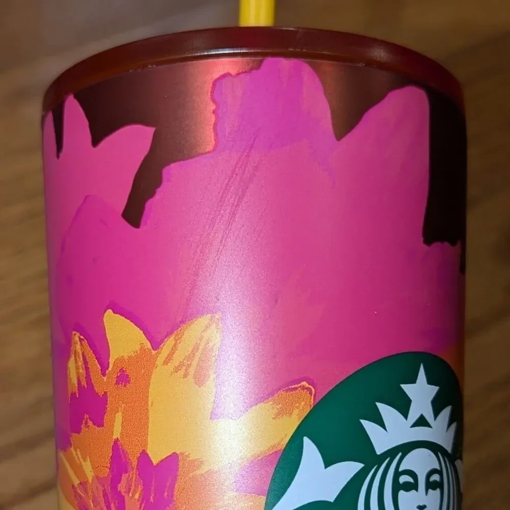 Starbucks‎ Pink Floral Venti 24 oz Tumbler 2022
